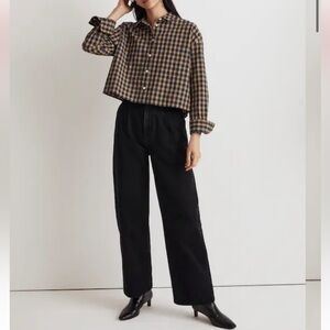 MADEWELL The Signature Poplin Crop Shirt
